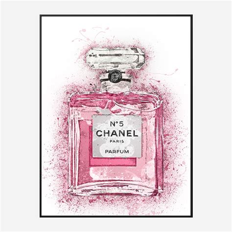 pink chanel painting|chanel number 5 art.